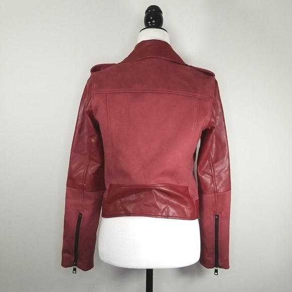 Banana Republic Vegan Suede Patchwork Moto Jacket - Picture 4 of 7